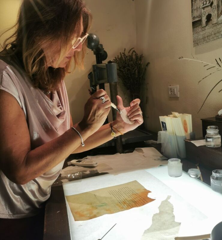 Silvia Gazzina al lavoro