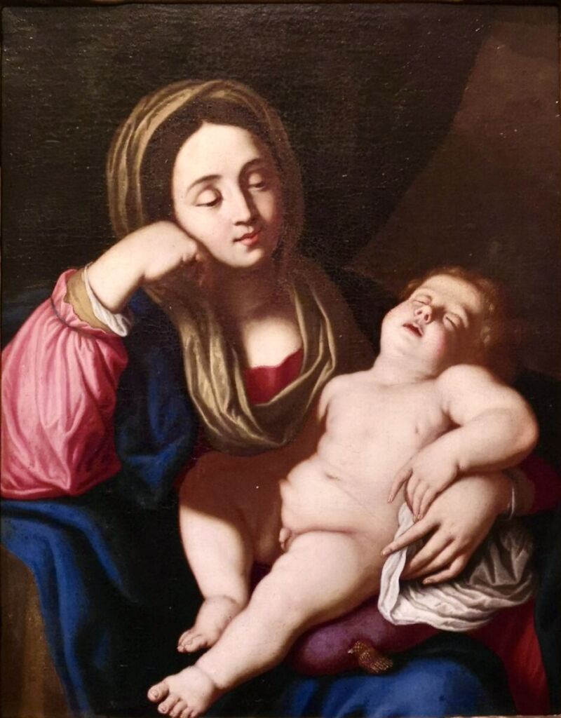 •Carlo Cignani (Bologna, 1628 - Forlì, 1719) | Madonna col Bambino, olio su tela, cm 67 x 51